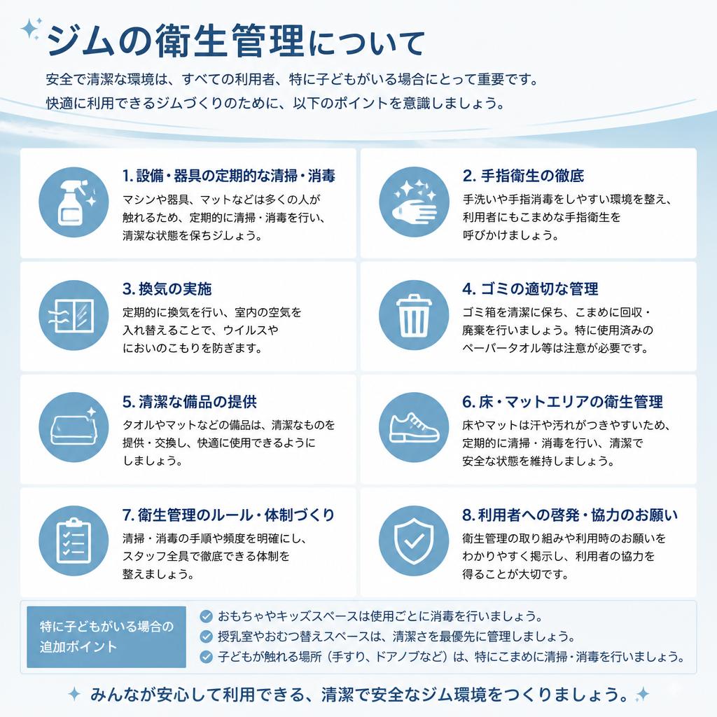 4. ジムの清潔さと安全対策