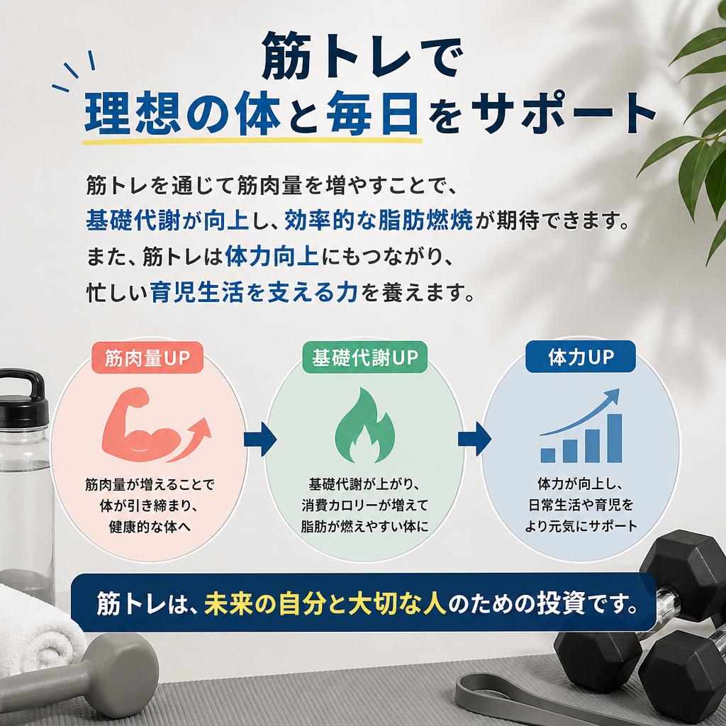 筋トレが産後ダイエットに必要な理由