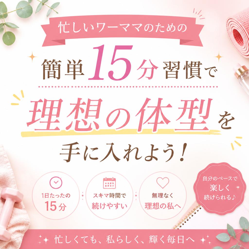 忙しいワーママのための簡単15分習慣で、理想の体型を手に入れよう！