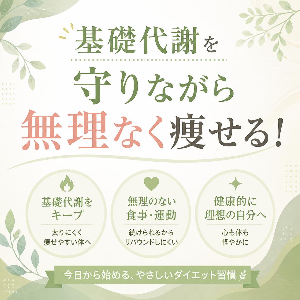 基礎代謝を守りながら無理なく痩せる！