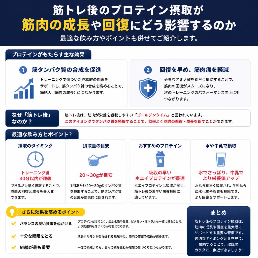 運動後のプロテイン摂取