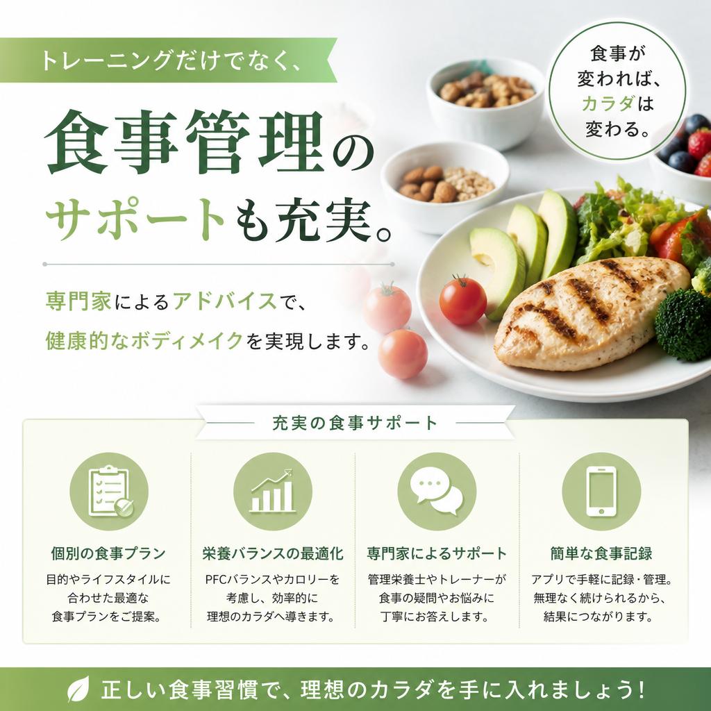 食事管理で理想の体作り