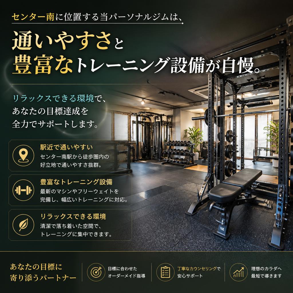 センター南パーソナルジムの魅力