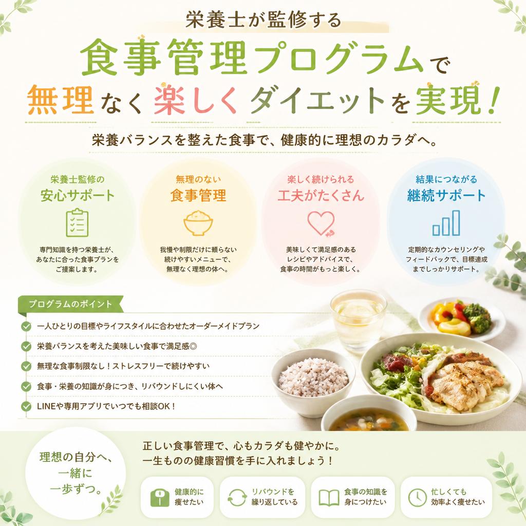安心の食事管理サポート