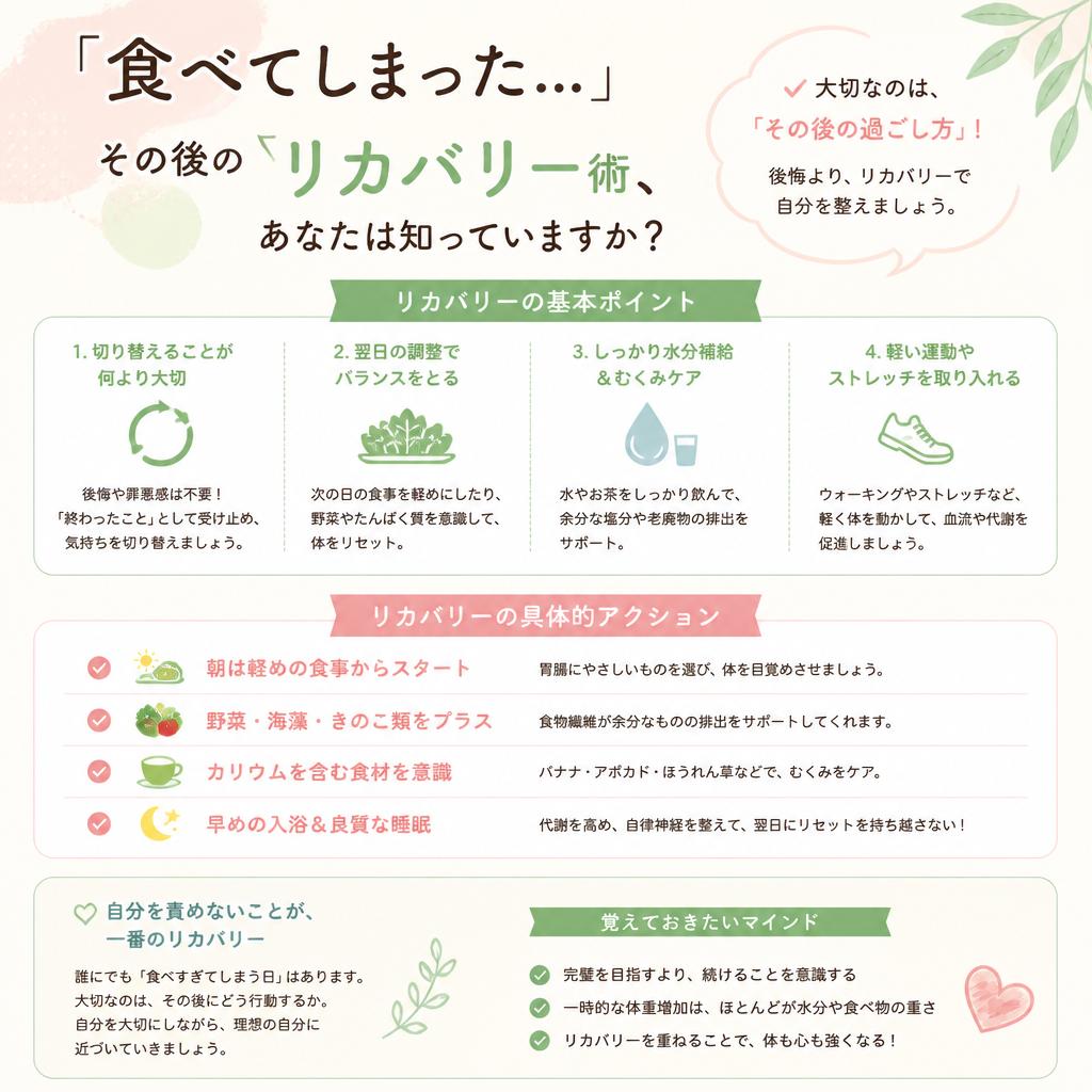 「食べてしまった...」その後のリカバリー術、あなたは知っていますか？