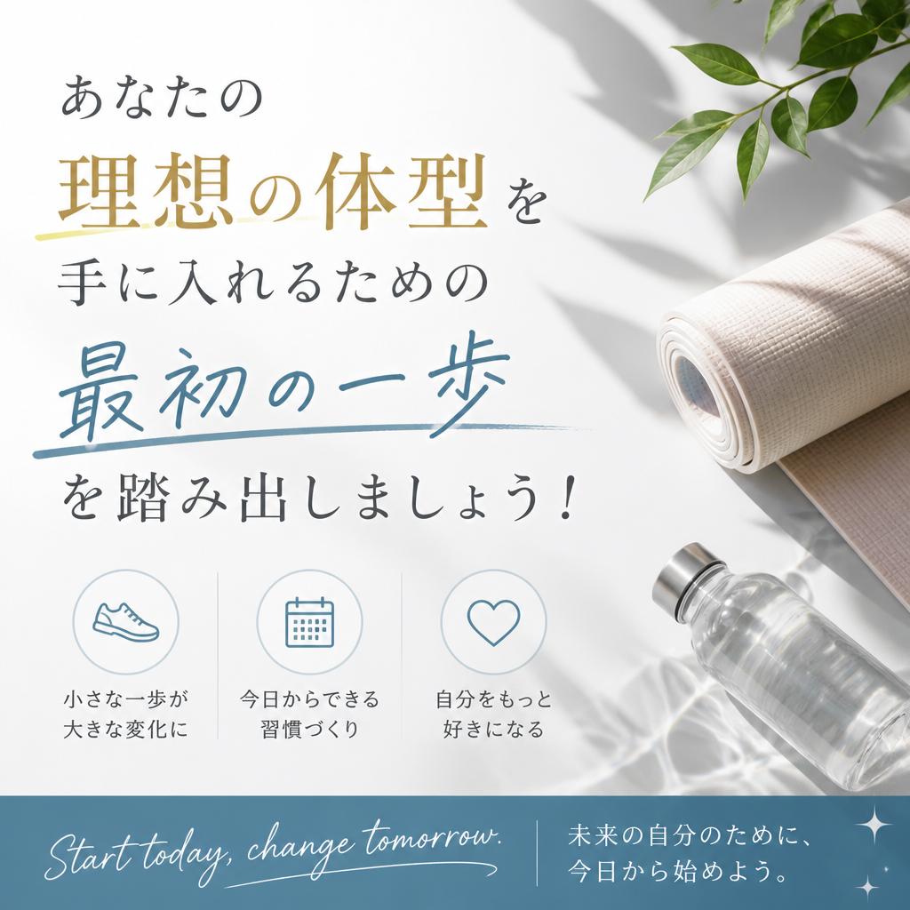 あなたの理想の体型を手に入れるための最初の一歩を踏み出しましょう！