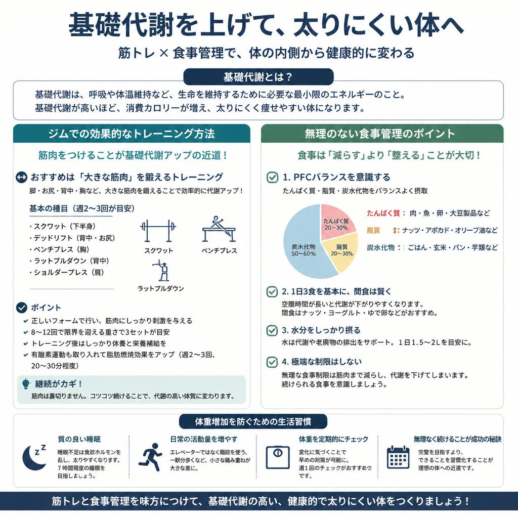 基礎代謝を改善するためのアプローチ