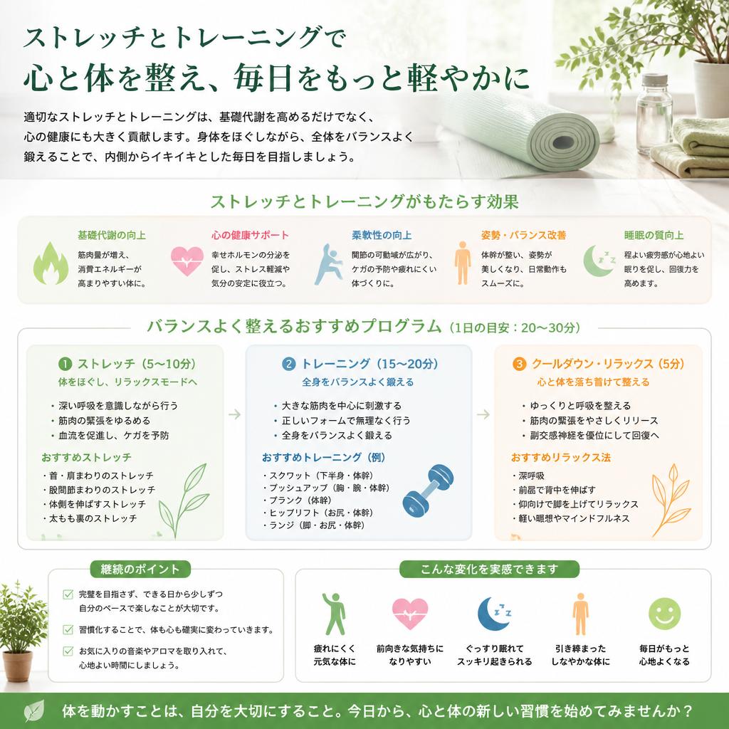 心身を整えるためのストレッチとトレーニング